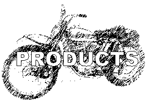 graphic of motorcycle that says products
